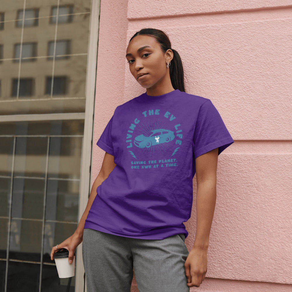 Living The EV Life TShirt - Purple Color - https://ascensionemporium.net